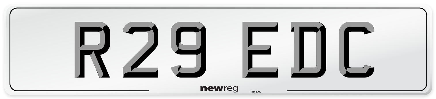 R29 EDC Number Plate from New Reg